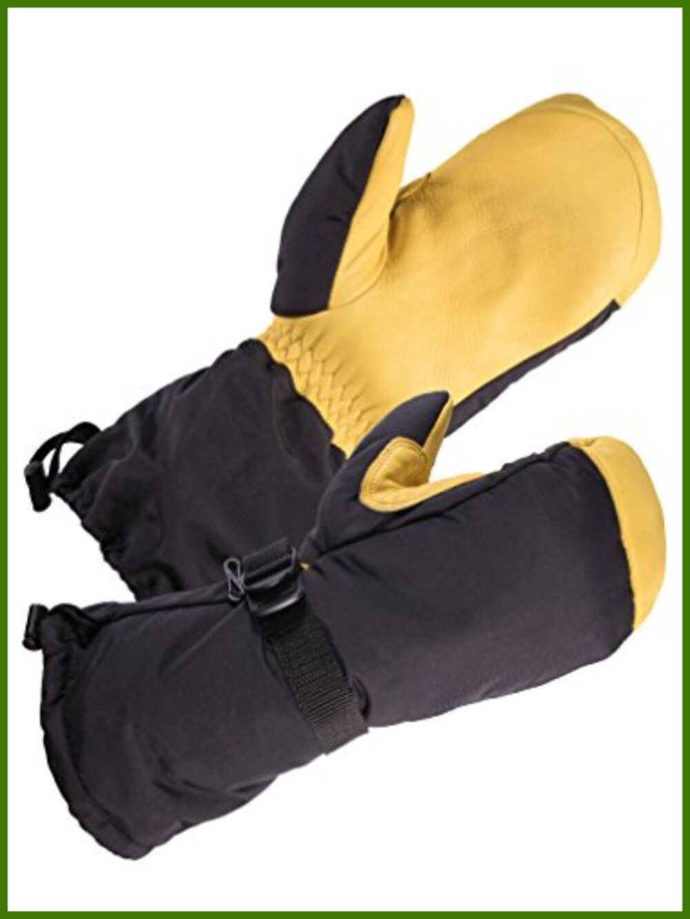 Waterproof Windproof Genuine Deerskin Leather Ski Mittens 3M Thinsulate